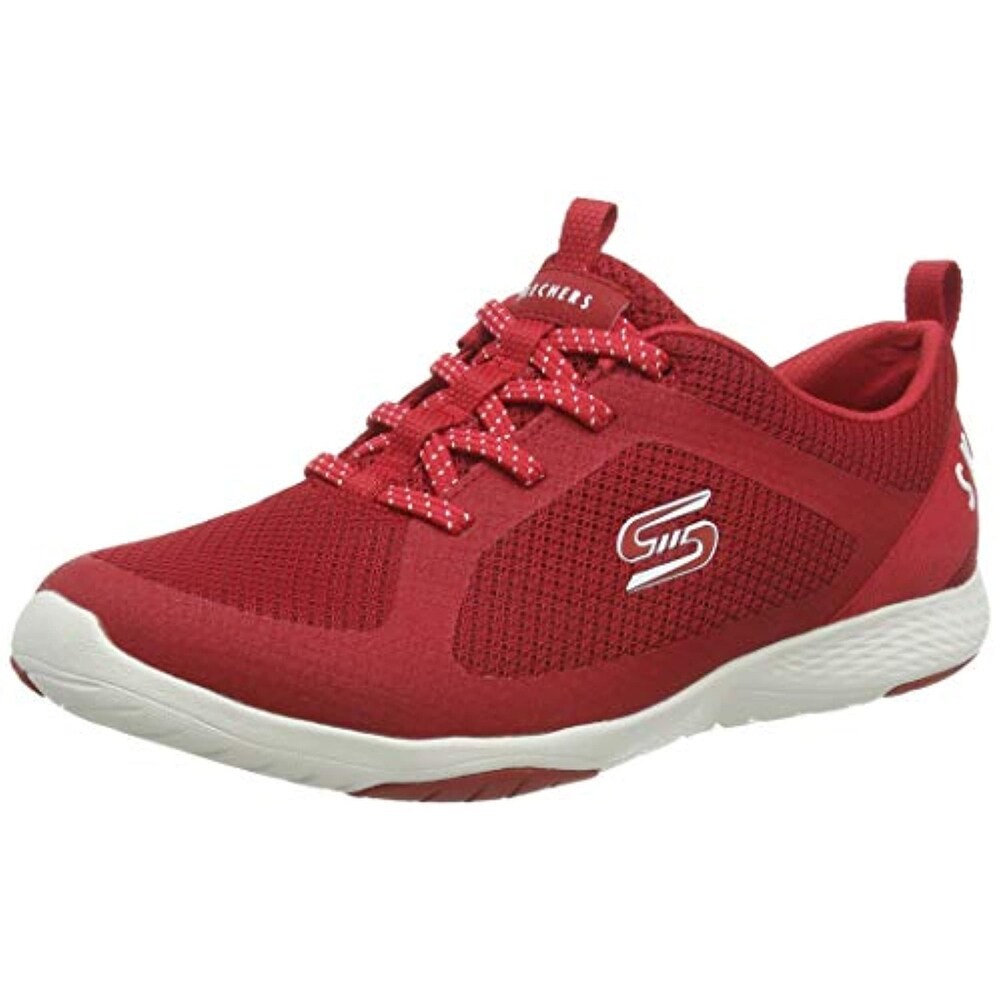 red ladies skechers