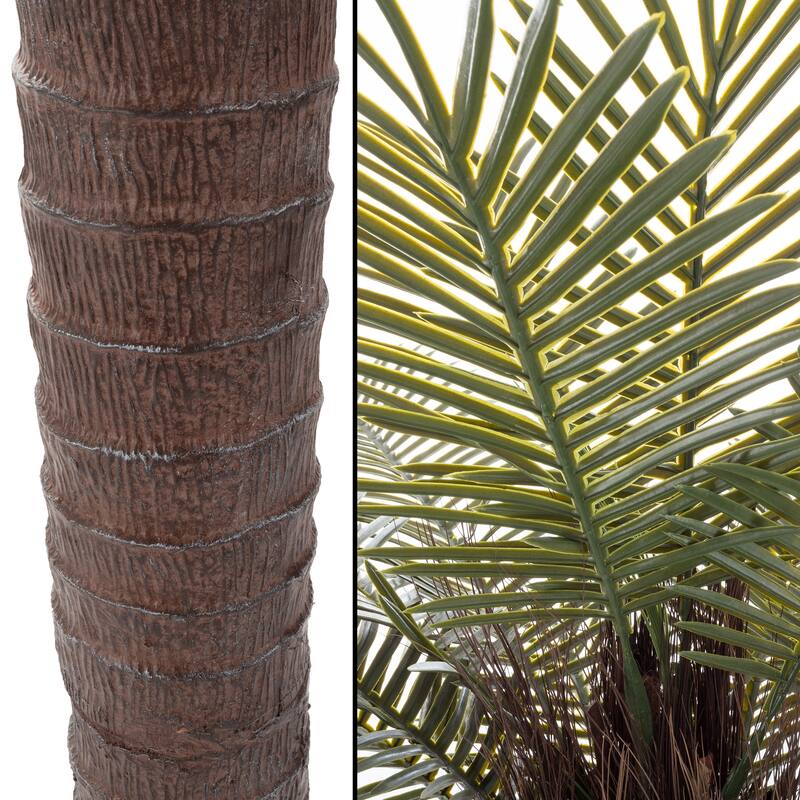 Robellini Palm Artificial Tree 78inch Potted Faux Plant by Pure