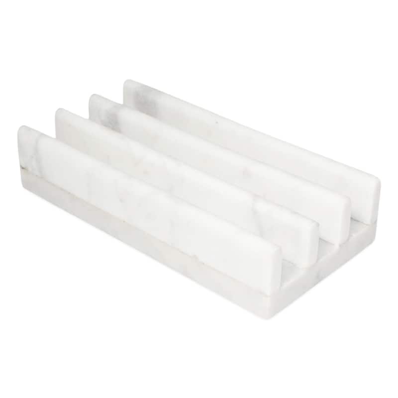 White Marble Chopping/Cheese Board Stand - White