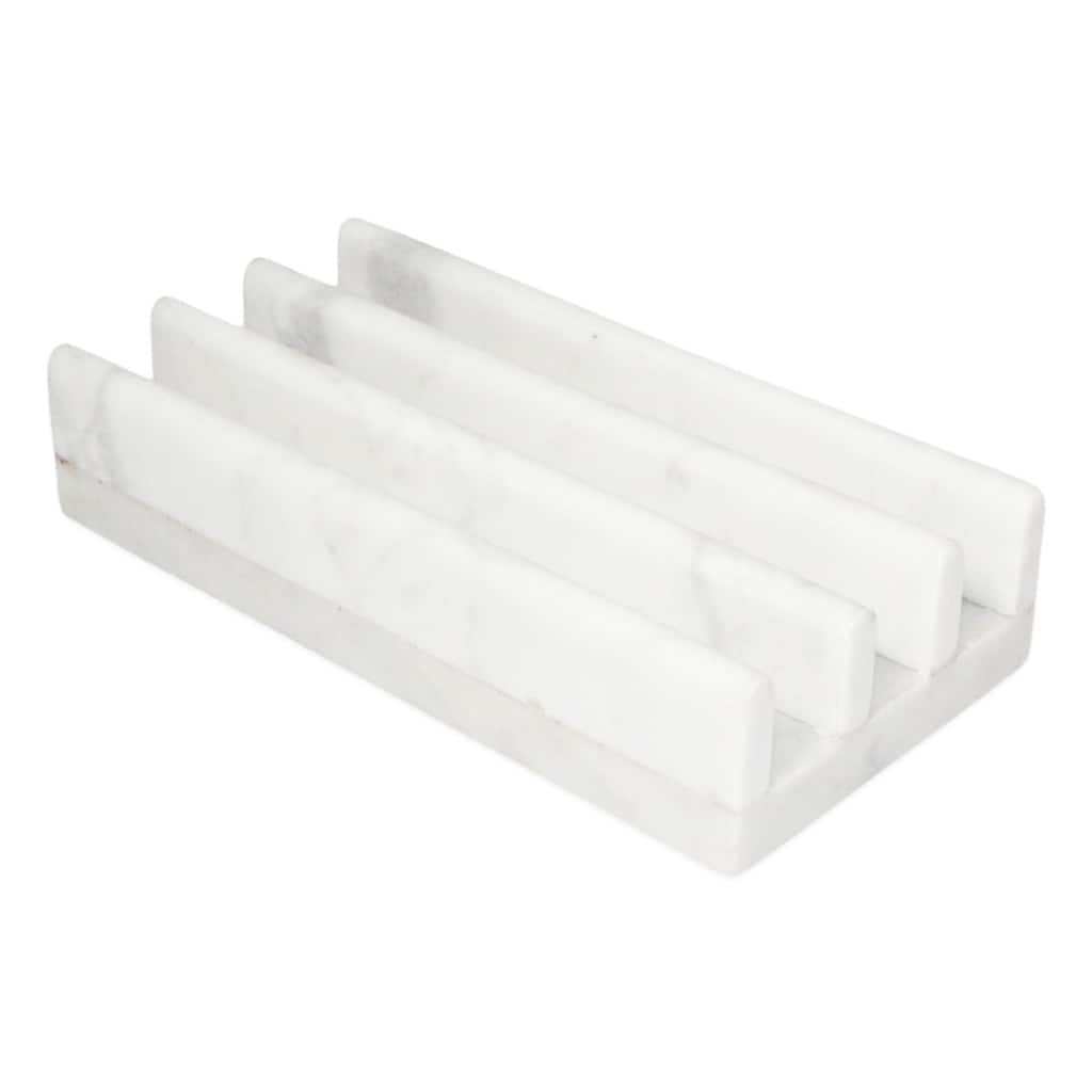 White Marble Chopping/Cheese Board Stand - White