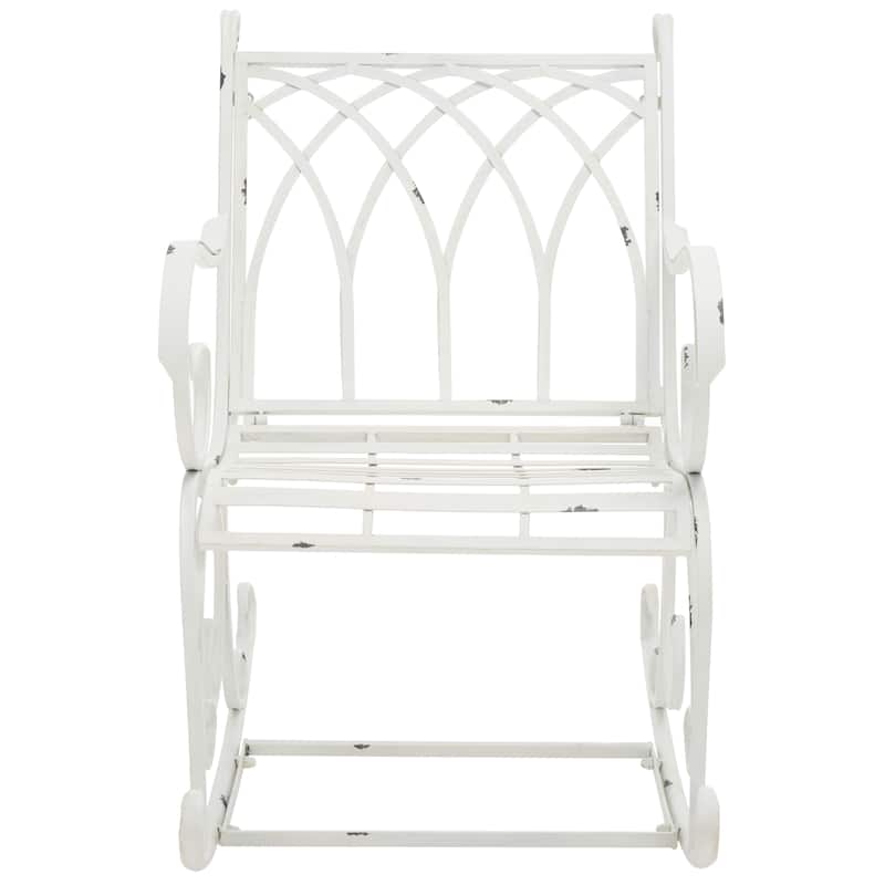 SAFAVIEH Outdoor Amara Rocking Chair - 33"Wx37"Dx23"H - Antique White