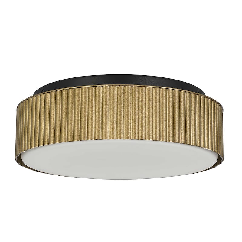 9 inch Brass LED Flush Mount - Antique Brass