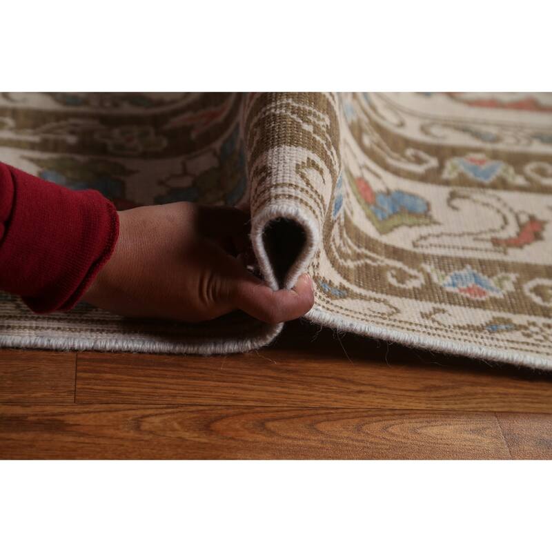 Floral Traditional Oushak Turkish Oriental Wool Area Rug Hand-knotted - 9'9" x 13'0"