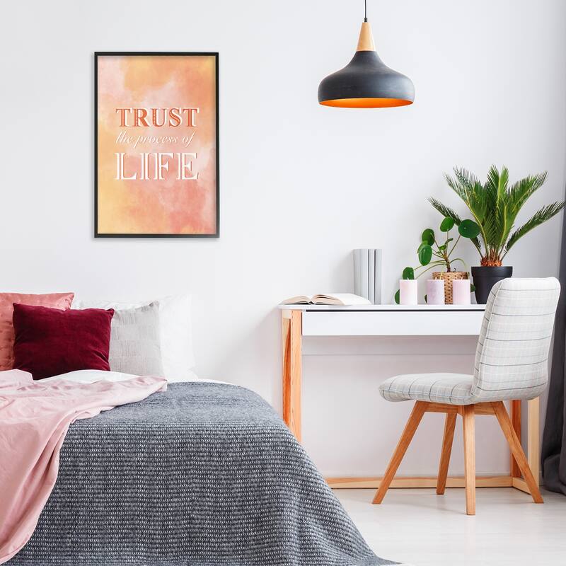 Stupell Trust The Process Of Life Framed Giclee Art Design By Martina Pavlova
