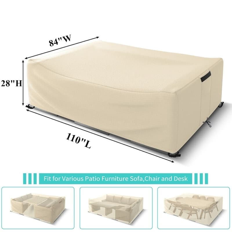 Heavy Duty Waterproof Patio Furniture Set Cover Outdoor Sectional Sofa Cover
