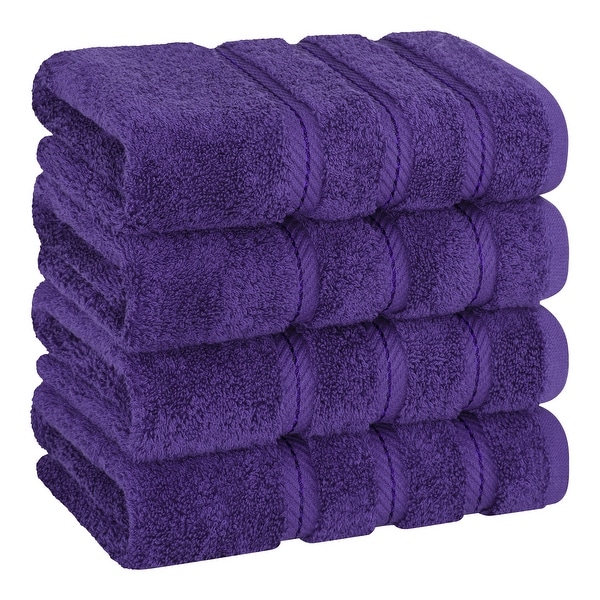 Hearth & Harbor 100 Percent Cotton Ultra Soft and Absorbent Set of 2 Bath  Mat Towels and 2 Wash Cloths - On Sale - Bed Bath & Beyond - 32337435