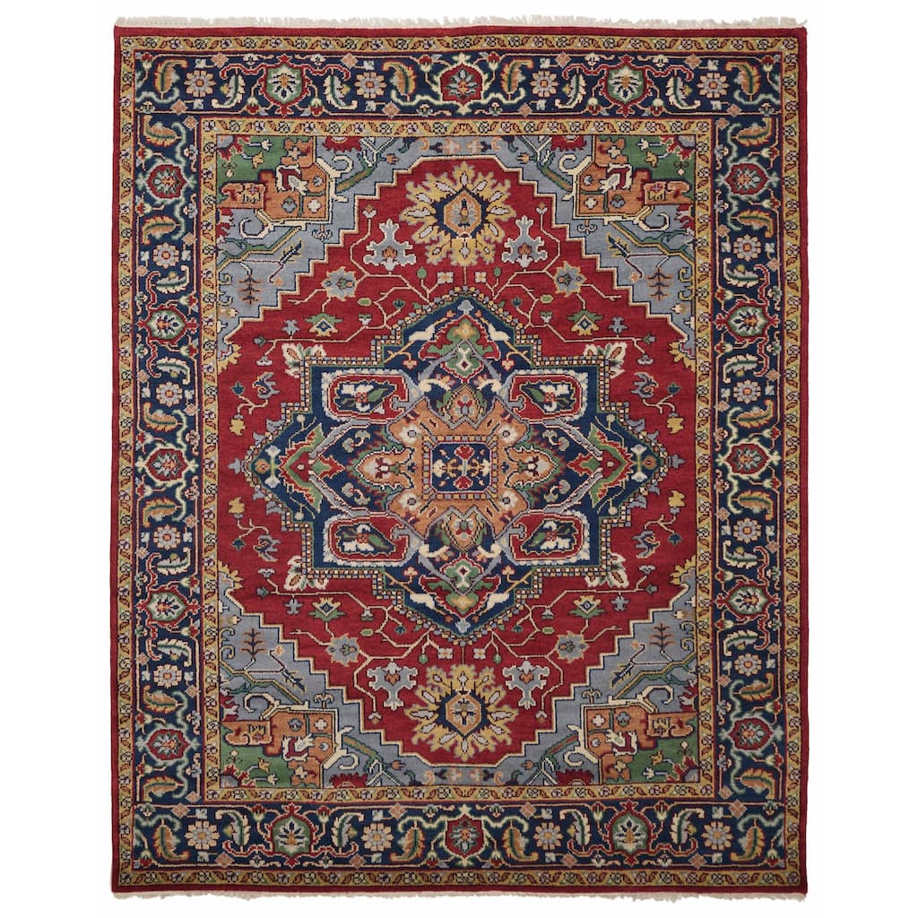 ECARPETGALLERY Hand-knotted Serapi Heritage Red Wool Rug - 8'0 x 9'11