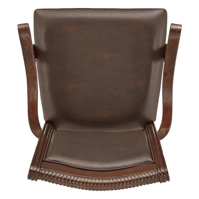 Constantinople Brown Faux Leather Dining Chairs (Set of 2) by iNSPIRE Q Classic