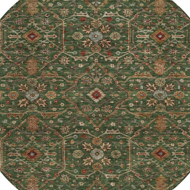 HomeRoots Floral Transitional Rectangle Outdoor Rug