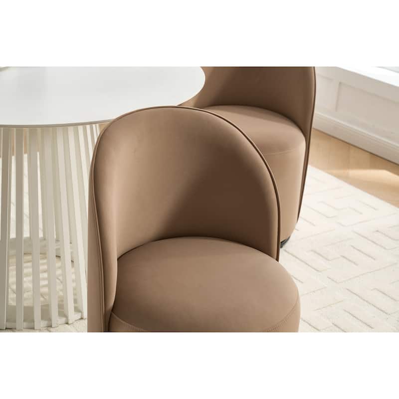 Upholstered Swivel Barrel Chair Dining Chair Side Chair