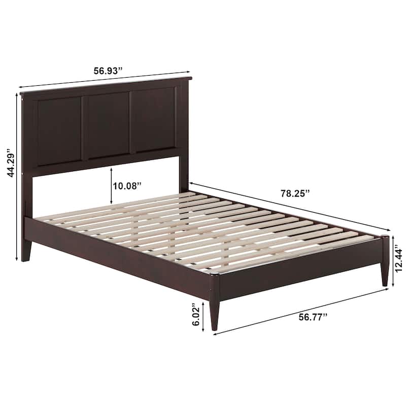 Charlotte Solid Wood Low Profile Platform Bed