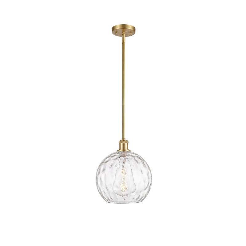 Innovations Lighting Athens Water Glass 1 Light 10" Mini Pendant - Satin Gold