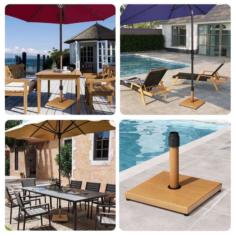 Pellebant 43LBS Outdoor Patio Concrete Market Umbrella Base Stand - N/A