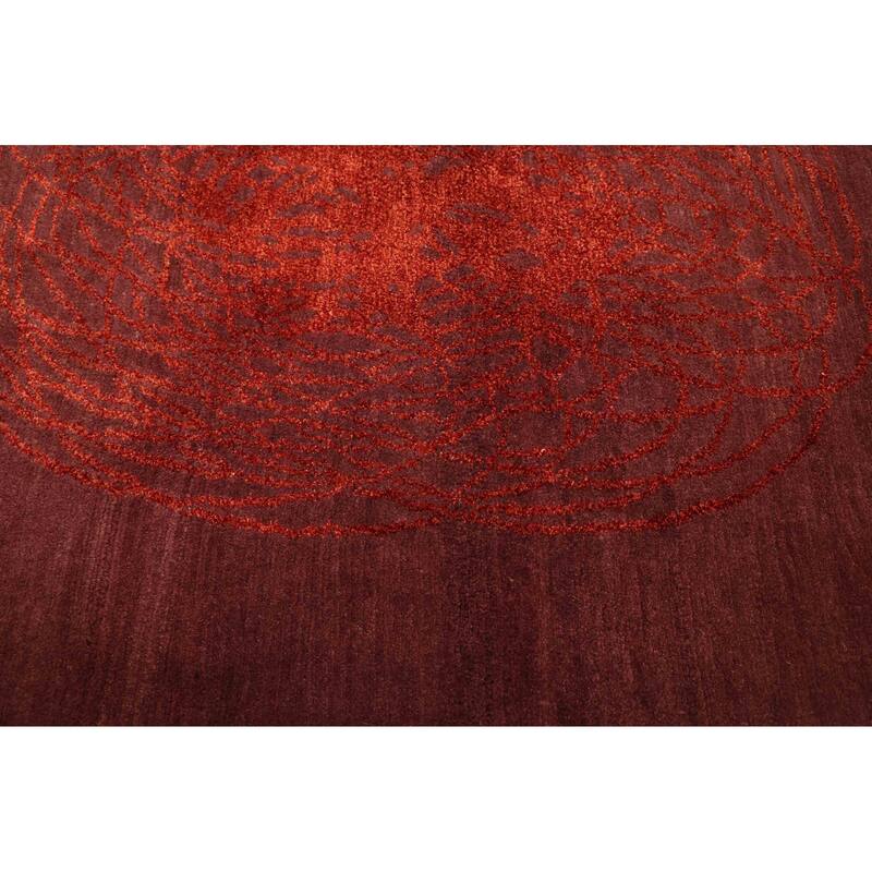 ECARPETGALLERY Hand-knotted Opulence Dark Brown Silk, Wool Rug - 8'1 x 9'9