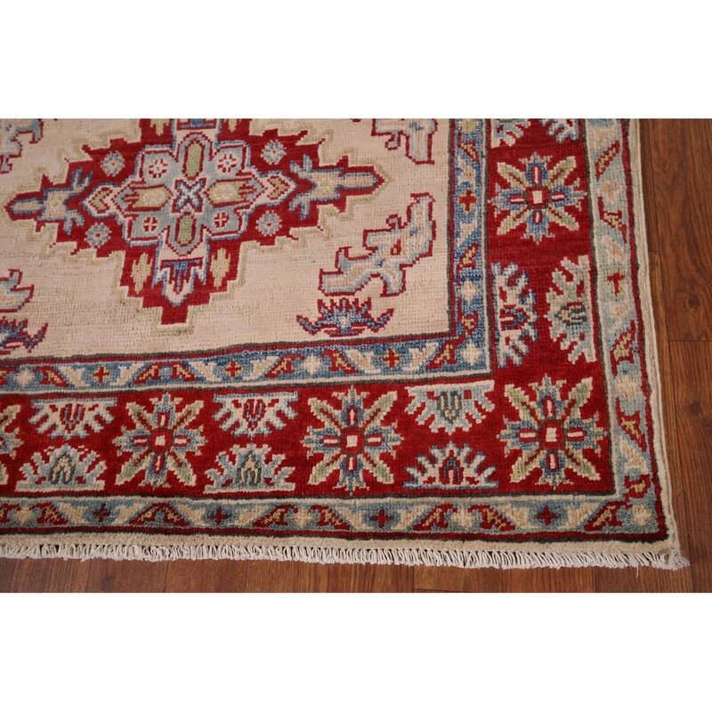 Kazak Accent Rug Hand-Knotted Wool Carpet - 3'5" x 5'4"