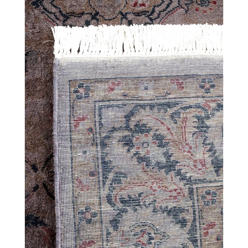 Overton Hand Knotted Wool Vintage Inspired Modern Contemporary Overdyed Gray Area Rug - 4' 4" x 6' 1"