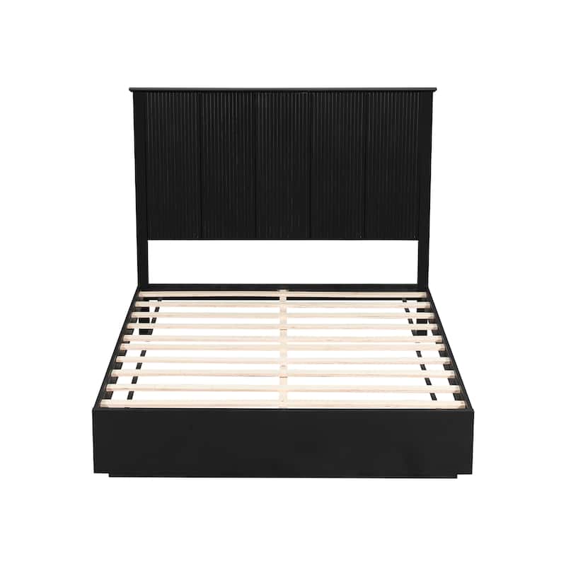 Christopher Knight Home - Brookhaven Modern Wooden Panel Bed with Vertical Slat Headboard