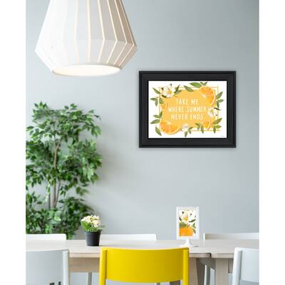 TrendyDecor4U Contemporary "Take Me Where Summer Never Ends" Framed Print Wall Art