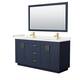Option Dark Blue, Gold Trim, White Quartz Top