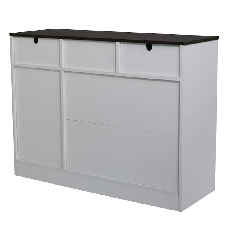 Traditional 42.4" Wide 3 Drawer Sideboard Storage Cabinet