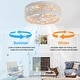 preview thumbnail 181 of 191, 16.5"/18.5"/20"/23.6"/24"/28" Vintage Distressed White Low Profile Caged Ceiling Fan with Light and Remote (7/6/5/3-Blade)