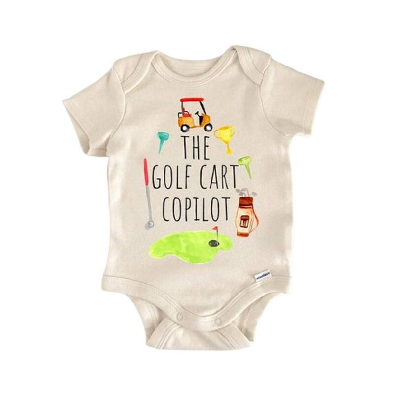 Golf Golfer Golfing - Baby Boy Girl Clothes Infant Bodysuit Funny Cute Newborn - White - Newborn