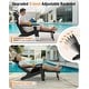 preview thumbnail 5 of 52, WINSOON All Weather HIPS Folding Adirondack Chair with Ottoman, 5-Gear Adjustable Backrest and Retractable Ottoman Set of 4