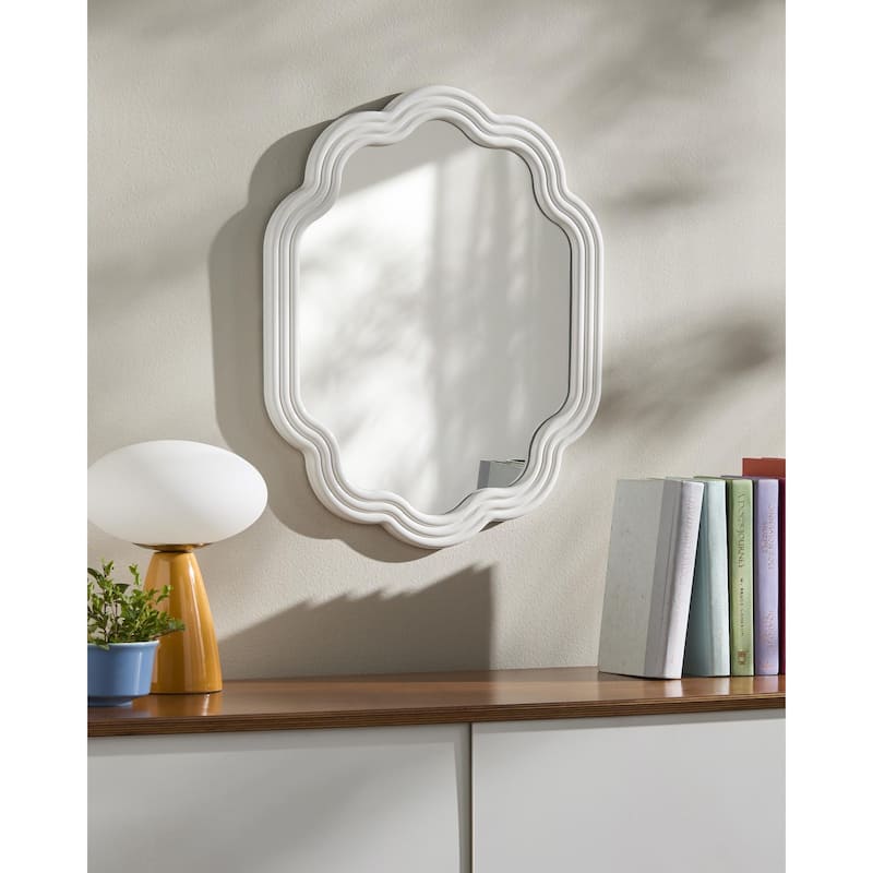 Livabliss Aysun Modern Accent Mirror - White - 20"H x 16"W x 1"D