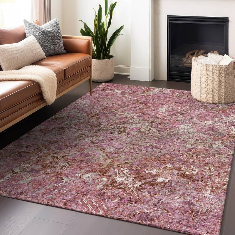 Premium Washable Super Soft Trellis Distressed Mayfield Rug