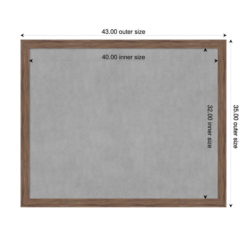 Amanti Art Pia Medium Brown Narrow Framed - 43 x 35 in