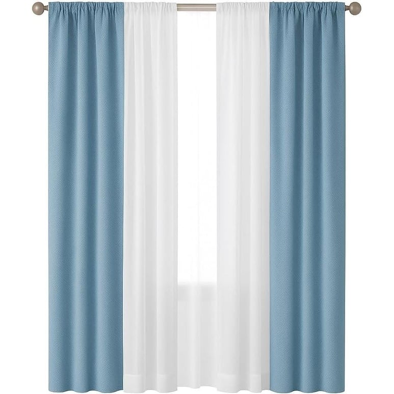 Sunclipse 4 Piece Sheer Curtain Panel Set