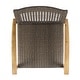 preview thumbnail 22 of 37, Hampton Outdoor Wood/Wicker Club Chair (Set of 2) by Christopher Knight Home