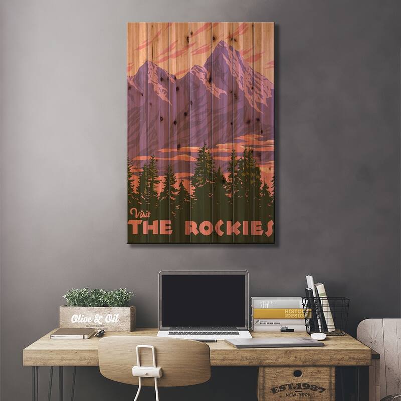 American Wayfarer I Print On Wood by Jacob Green - Multi-Color