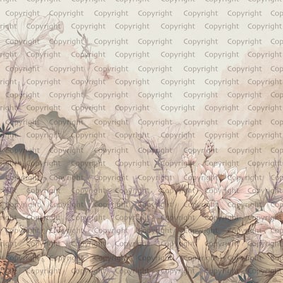 Tranquil Lotus Pond, Soft Botanical Wallpaper Mural