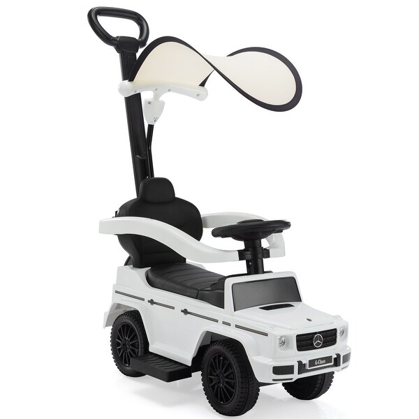 3-in-1 Ride on Push Car for Toddlers with Canopy, Storage