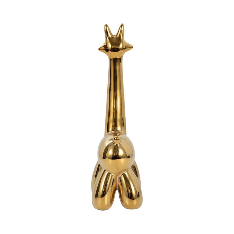 Sagebrook Home Modern Glam Stoneware Ceramic Figurine - 5" x 4" x 13"