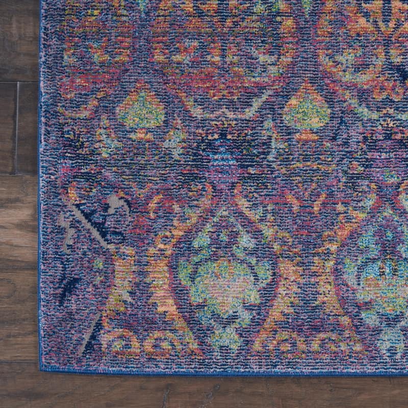 Hetom Power Loomed Distressed Non Skid Area Rug By HomeRoots - 90' X '63' X '0.5