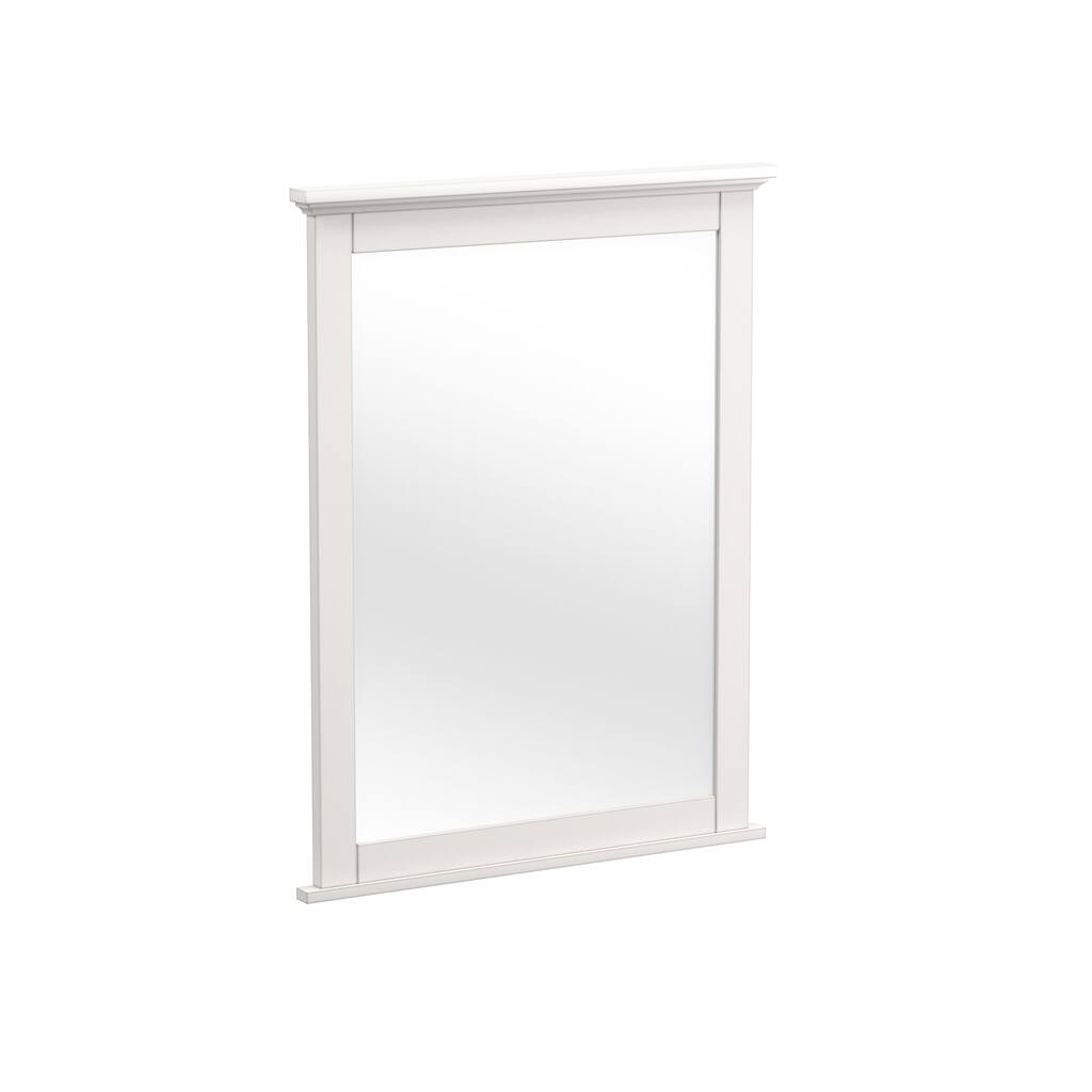 Lodge 42" Wide Farmhouse Style Mirror, Cream Finish