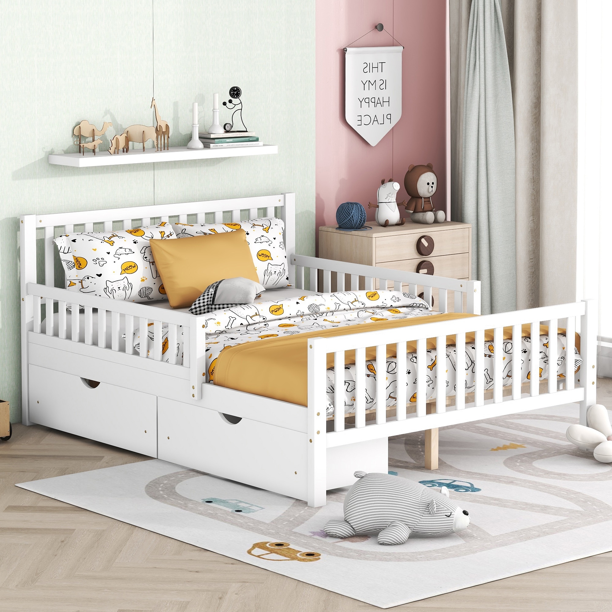 Dartmouth youth sideway platform bed hot sale with drawer