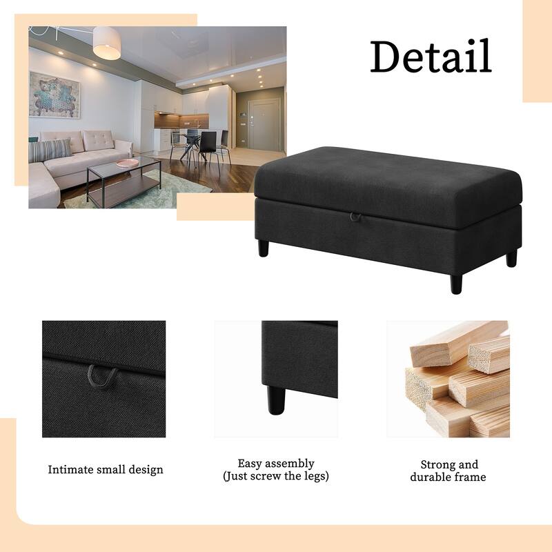 Futzca Modern L-shaped Convertible Sectional Sofa w/ Reversible Chaise