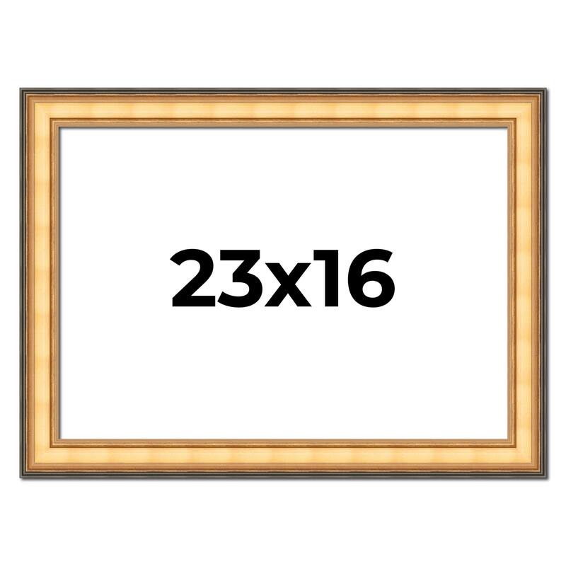 23x16 Frame Gold Plein Aire Solid Wood Picture Frame Width 2 Inches |