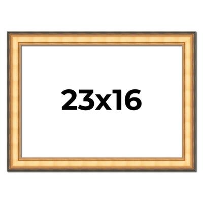 23x16 Frame Gold Plein Aire Solid Wood Picture Frame Width 2 Inches |
