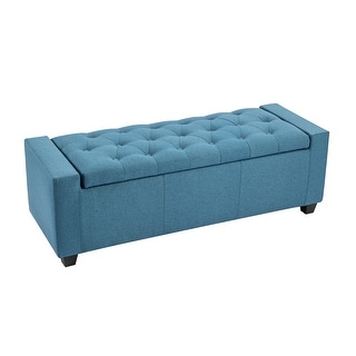 Porthos Home Iara Fabric Upholstered Flip Top Storage Ottoman Bench