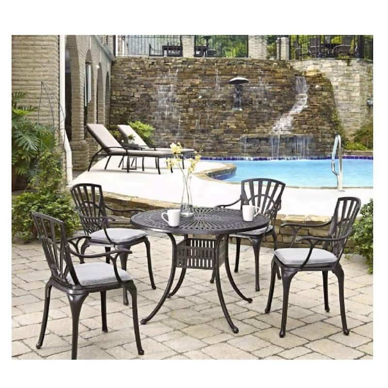 Grenada Outdoor Cast Aluminum Frame Chair Pair by homestyles