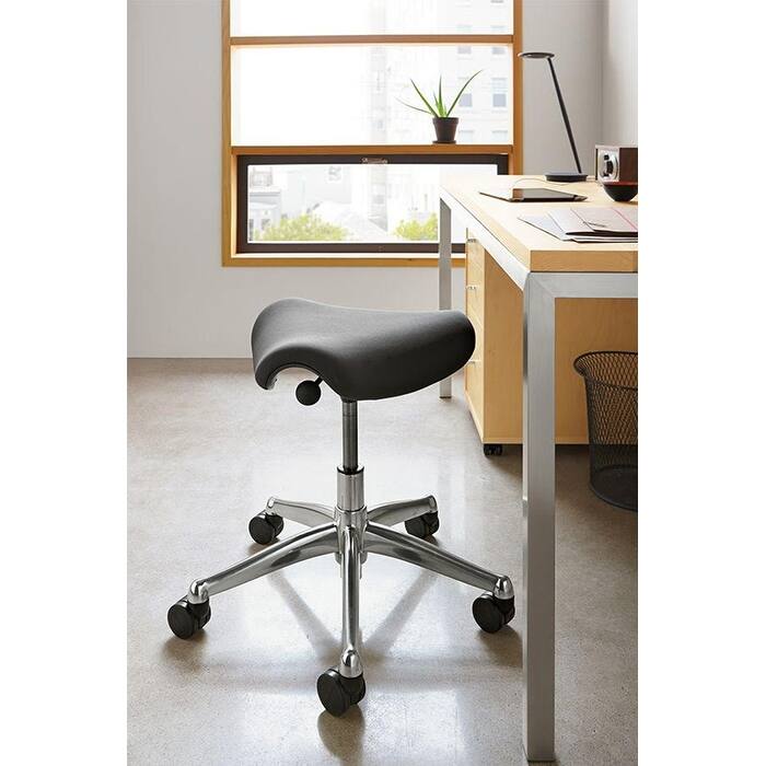 Adjustable Saddle Stool Tilt Backless Chair With Wheels Salon Dental Hygienist Rolling Dentist Clinical Hospital Lab Exam