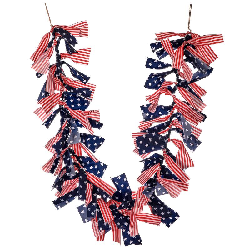 72" Waterproof Americana Rope Garland