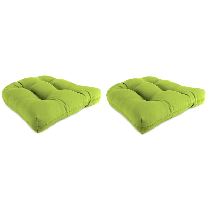 Sunbrella 18" x 18" Contoured Outdoor Wicker Seat Cushion - Set of 2 - 18'' L x 18'' W x 4'' H
