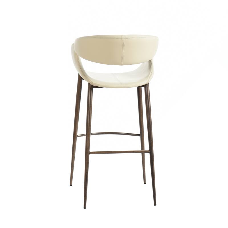 StyleCraft Luna Curved-Back Bar Stool - Set of 2