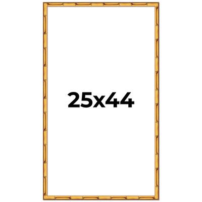 25x44 Frame Gold Bamboo Picture Frame Modern Photo Frame Includes UV Acrylic Shatter Guard Front Acid Free Foam Backing Board
