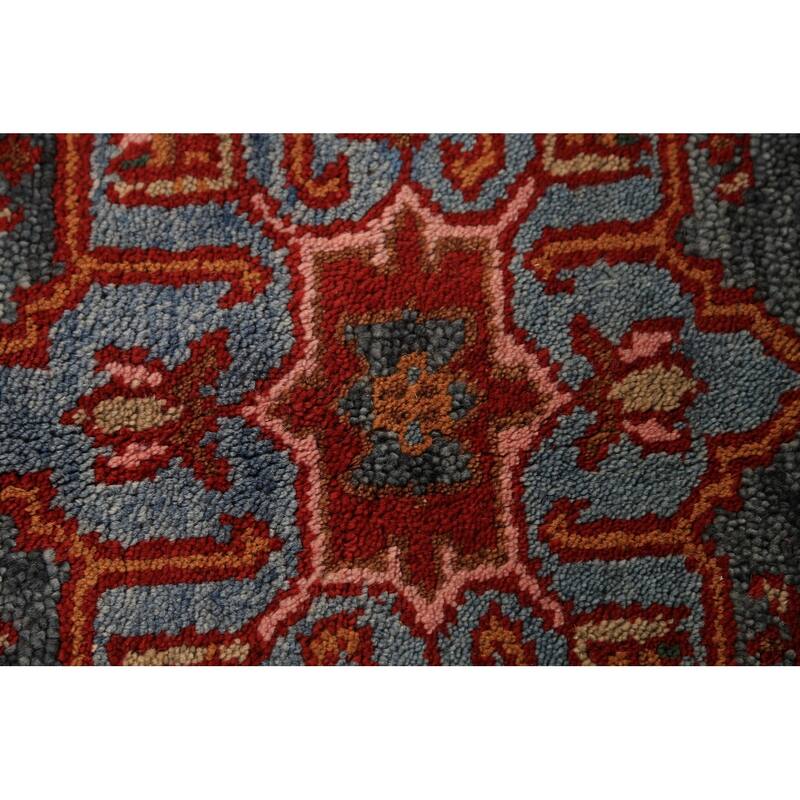Geometric Khotan Oriental Rug Handmade Wool Carpet - 4'1"x 6'1"